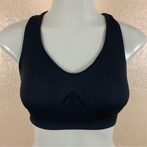 Black Strappy Racerback Sports Bra